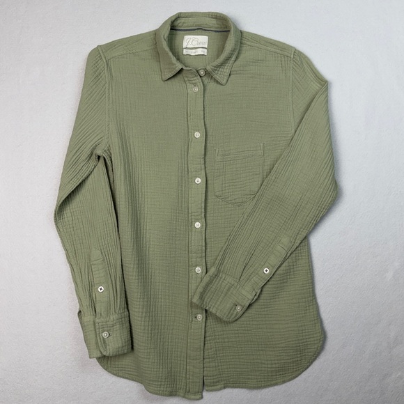 J. Crew Other - J.Crew Button Up Shirt Women’s 00 | 100% Cotton | Green